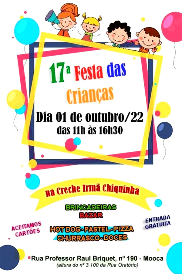 No momento, você está visualizando Festa das Crianças 2022